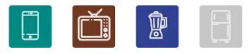 Ícone das 4 Categorias de e-lixo