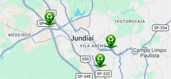 Mapa dos Ecopontos